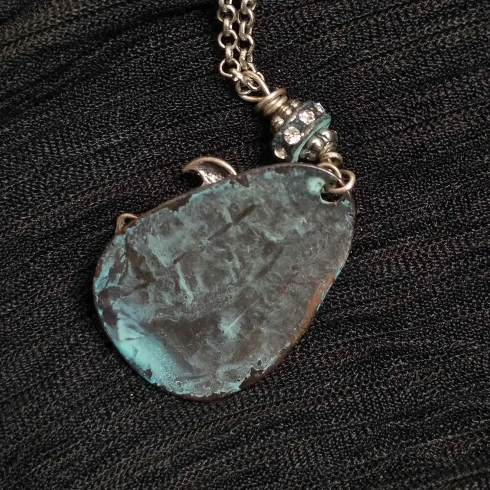 Sea Turtle Necklace Coastal Boho Beach Sliver Tone Jewelry